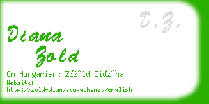 diana zold business card